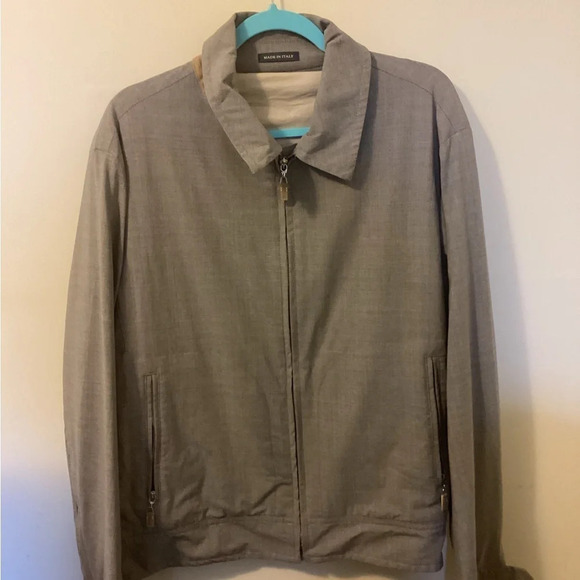 Angelo Nardelli Wool Tan Jacket With Suede Trim Size 50 Italian,/38 US - Picture 10 of 10